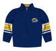 Kent State Golden Flashes Vive La Fete Game Day Navy Quarter Zip Pullover Stripes on Sleeves - Vive La Fête - Online Apparel Store