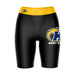 Kent State Golden Flashes Vive La Fete Game Day Logo on Thigh and Waistband Black and Gold Women Bike Short 9 Inseam"