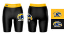 Kent State Golden Flashes Vive La Fete Game Day Logo on Thigh and Waistband Black and Gold Women Bike Short 9 Inseam" - Vive La Fête - Online Apparel Store