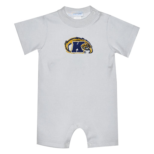 Kent State Golden Flashes Embroidered White Knit Short Sleeve Boys Romper