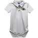 Kent State Golden Flashes Embroidered White Solid Knit Polo Onesie