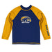 Kent State Golden Flashes Vive La Fete Logo Blue Gold Long Sleeve Raglan Rashguard