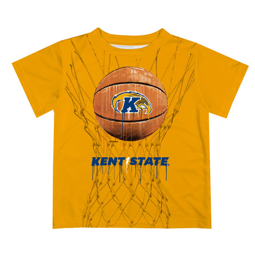 Kent State Golden Flashes Dripping Ball Blue T-Shirt by Vive La Fete