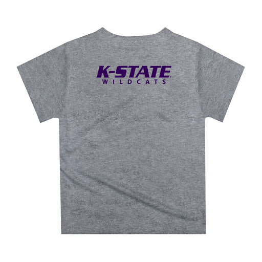Kansas State University Wildcats K-State Original Dripping Football Helmet Heather Gray T-Shirt by Vive La Fete - Vive La Fête - Online Apparel Store