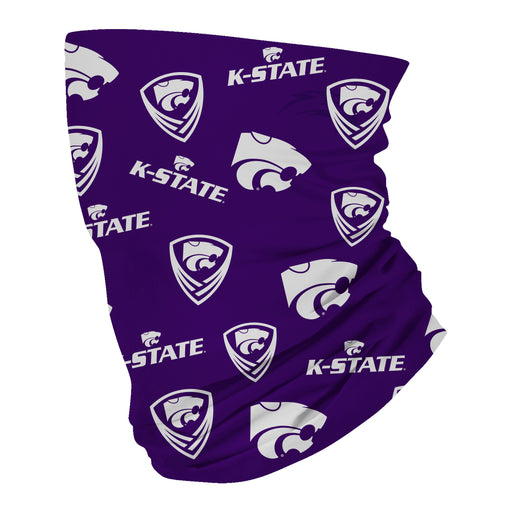 Kansas State University Wildcats K-State Neck Gaiter Purple All Over Logo - Vive La Fête - Online Apparel Store