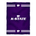 Kansas State Wildcats KSU K-State Game Day Soft Premium Fleece Purple Throw Blanket 40" x 58” Logo and Stripes - Vive La Fête - Online Apparel Store