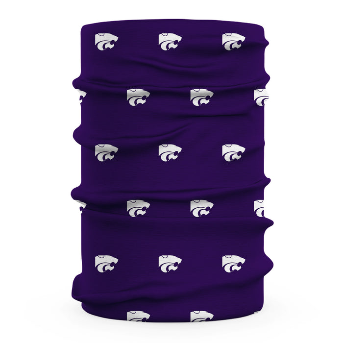 Kansas State Wildcats KSU K-State All Over Logo Game Day Collegiate Face Cover Soft 4-Way Stretch Two Ply Neck Gaiter - Vive La Fête - Online Apparel Store