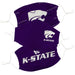 Kansas State University Wildcats K-State 3 Ply Face Mask 3 Pack Game Day Collegiate Unisex Face Covers Reusable Washable - Vive La Fête - Online Apparel Store