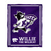 Kansas State University Wildcats K-State Vive La Fete Kids Game Day Purple Plush Soft Minky Blanket 36 x 48 Mascot
