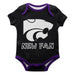 Kansas State Wildcats KSU K-State Vive La Fete Infant Black Short Sleeve Onesie New Fan Logo and Mascot Bodysuit