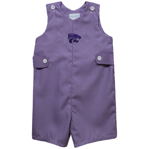Kansas State University Wildcats K-State Embroidered Purple Gingham Boys Jon Jon
