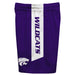 Kansas State Wildcats KSU K-State Vive La Fete Game Day Purple Stripes Boys Solid White Athletic Mesh Short - Vive La Fête - Online Apparel Store