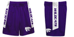 Kansas State Wildcats KSU K-State Vive La Fete Game Day Purple Stripes Boys Solid White Athletic Mesh Short - Vive La Fête - Online Apparel Store