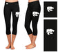 Kansas State Wildcats KSU K-State Vive La Fete Collegiate Large Logo on Thigh and Waist Youth Black Capri Leggings - Vive La Fête - Online Apparel Store