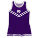 Kansas State University Wildcats K-State Vive La Fete Game Day Purple Sleeveless Cheerleader Dress