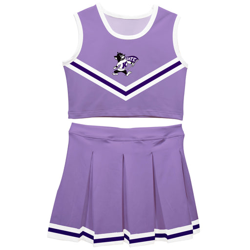 Kansas State Wildcats KSU K-State Vive La Fete Game Day Lavender Sleeveless Cheerleader Set V2