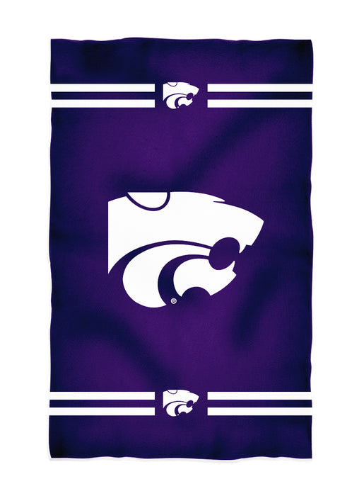 Kansas State Wildcats KSU K-State Vive La Fete Absorbent Premium Purple Beach Bath Towel 31 x 51 Logo and Stripes