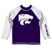 Kansas State Wildcats K-State Vive La Fete Logo Purple White Long Sleeve Raglan Rashguard
