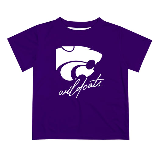 Kansas State Wildcats KSU K-State Vive La Fete Script V1 Purple Short Sleeve Tee Shirt