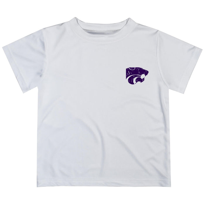 Kansas State University Wildcats K-State Hand Sketched Vive La Fete Impressions Artwork Boys White Short Sleeve Tee Shir
