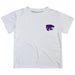 Kansas State University Wildcats K-State Hand Sketched Vive La Fete Impressions Artwork Boys White Short Sleeve Tee Shir