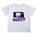 Kansas State Wildcats KSU K-State Vive La Fete State Map White Short Sleeve Tee Shirt