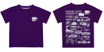 Kansas State University Wildcats Hand Sketched Vive La Fete Impressions Artwork Boys Black Short Sleeve Tee Shirt - Vive La Fête - Online Apparel Store