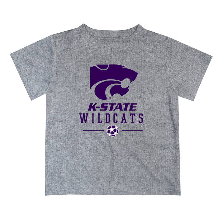 Kansas State Wildcats KSU K-State Vive La Fete Soccer V1 Heather Gray Short Sleeve Tee Shirt