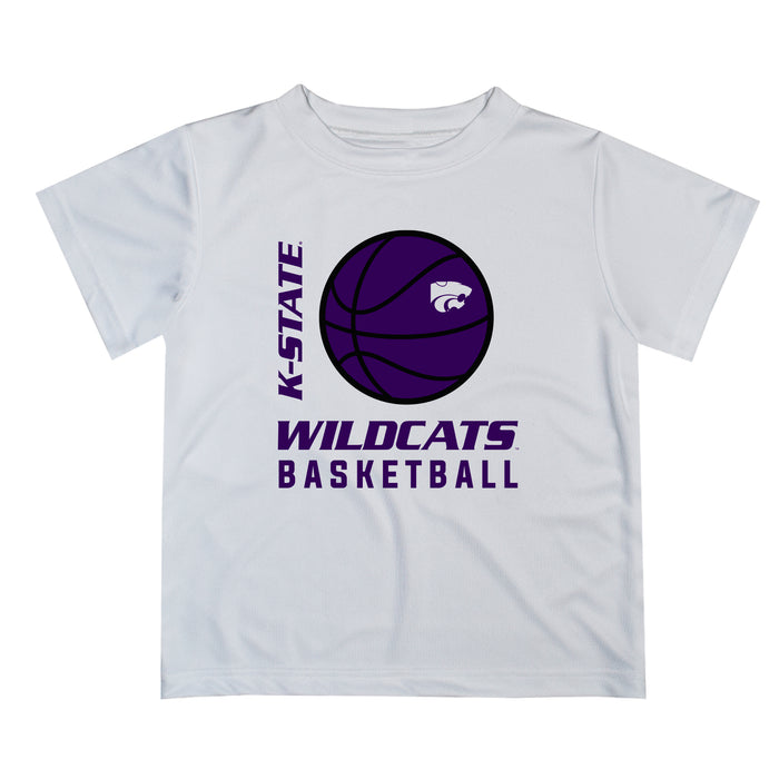 Kansas State Wildcats KSU K-State Vive La Fete Basketball V1 White Short Sleeve Tee Shirt