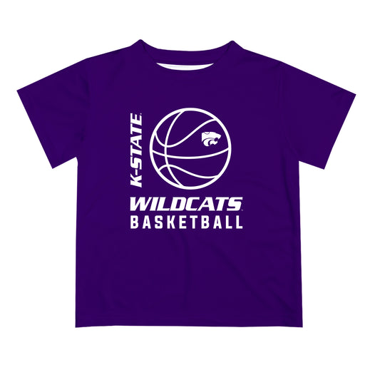 Kansas State Wildcats KSU K-State Vive La Fete Basketball V1 Purple Short Sleeve Tee Shirt