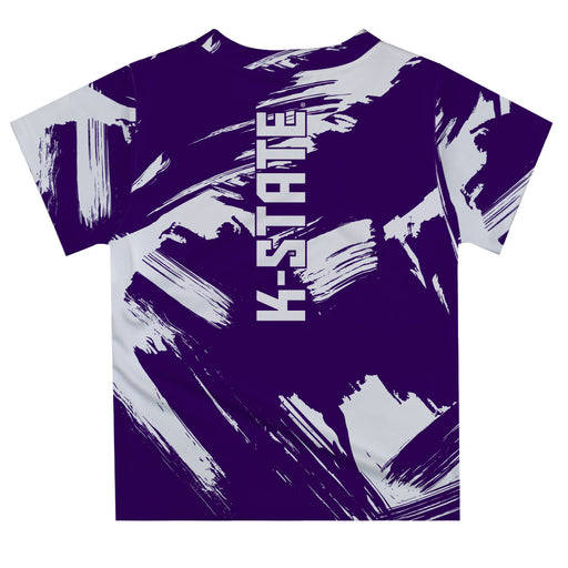 Kansas State University Wildcats K-State Vive La Fete Boys Game Day Purple Short Sleeve Tee Paint Brush - Vive La Fête - Online Apparel Store