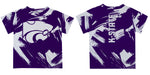 Kansas State University Wildcats K-State Vive La Fete Boys Game Day Purple Short Sleeve Tee Paint Brush - Vive La Fête - Online Apparel Store