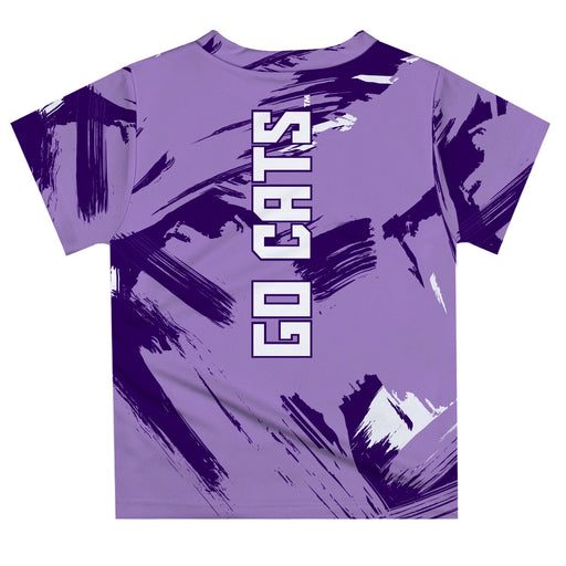 Kansas State University Wildcats K-State Vive La Fete Boys Game Day Purple Short Sleeve Tee Paint Brush V2 - Vive La Fête - Online Apparel Store