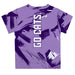 Kansas State University Wildcats K-State Vive La Fete Boys Game Day Purple Short Sleeve Tee Paint Brush V2 - Vive La Fête - Online Apparel Store