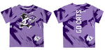 Kansas State University Wildcats K-State Vive La Fete Boys Game Day Purple Short Sleeve Tee Paint Brush V2 - Vive La Fête - Online Apparel Store