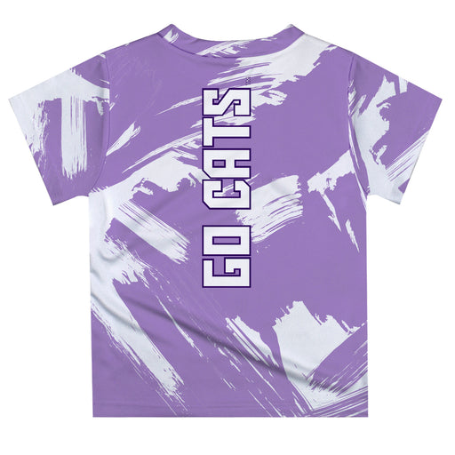 Kansas State University Wildcats K-State Vive La Fete Boys Game Day Lavender Short Sleeve Tee Paint Brush V2 - Vive La Fête - Online Apparel Store