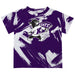 Kansas State University Wildcats K-State Vive La Fete Boys Game Day Purple Short Sleeve Tee Paint Brush V2