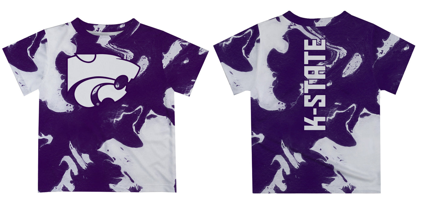 Kansas State University Wildcats K-State Vive La Fete Marble Boys Game Day Purple Short Sleeve Tee - Vive La Fête - Online Apparel Store