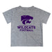 Kansas State Wildcats KSU K-State Vive La Fete Football V1 Heather Gray Short Sleeve Tee Shirt