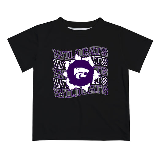 Kansas State Wildcats KSU K-State Vive La Fete  Black Art V1 Short Sleeve Tee Shirt