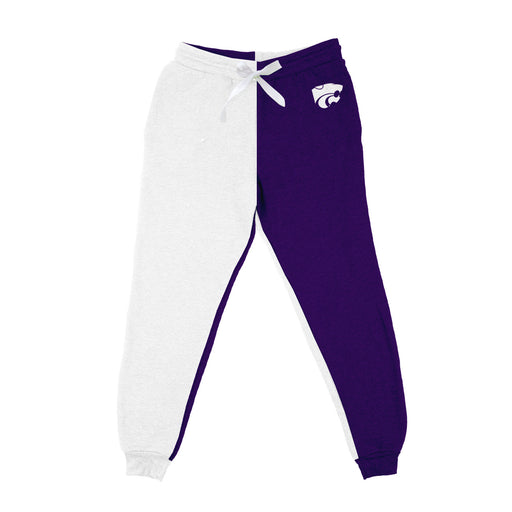 Kansas State University Wildcats K-State Vive La Fete Color Block Womens Purple White Fleece Jogger