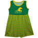 Kentucky State Thorobreads Green and Gold Sleeveless Tank Dress with Stripes on Skirt by Vive La Fete