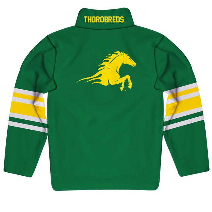Kentucky State Thorobreads Vive La Fete Game Day Green Quarter Zip Pullover Stripes on Sleeves - Vive La Fête - Online Apparel Store