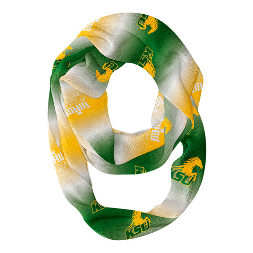 Kentucky State Thorobreds Vive La Fete All Over Logo Game Day Collegiate Women Ultra Soft Knit Infinity Scarf