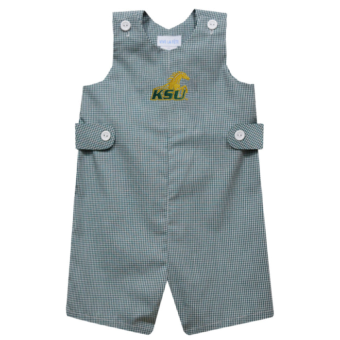 Kentucky State Thorobreds Embroidered Hunter Green Gingham Boys Jon Jon