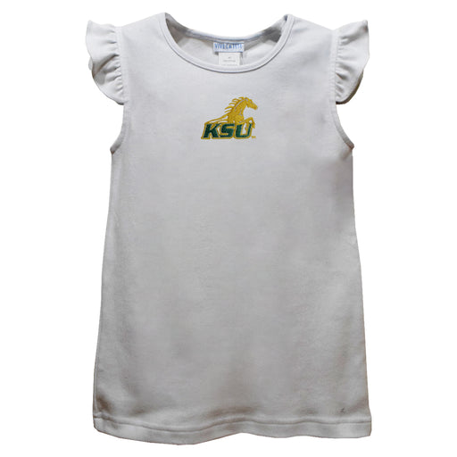 Kentucky State Thorobreds Embroidered White Knit Angel Sleeve