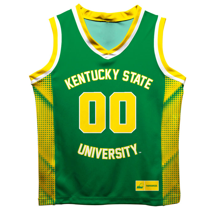 Kentucky State Thorobreds Vive La Fete Game Day Green Boys Fashion Basketball Top