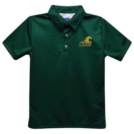 Kentucky State Thorobreds  Embroidered Hunter Green Short Sleeve Polo Box