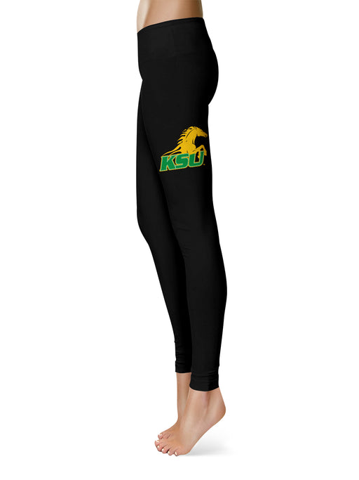 Kentucky State Thorobreads Vive La Fete Collegiate Large Logo on Thigh Women Black Yoga Leggings 2.5 Waist Tights - Vive La Fête - Online Apparel Store