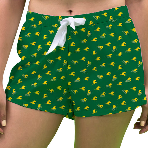Kentucky State Thorobreds Vive La Fete Game Day All Over Logo Women Green Lounge Shorts